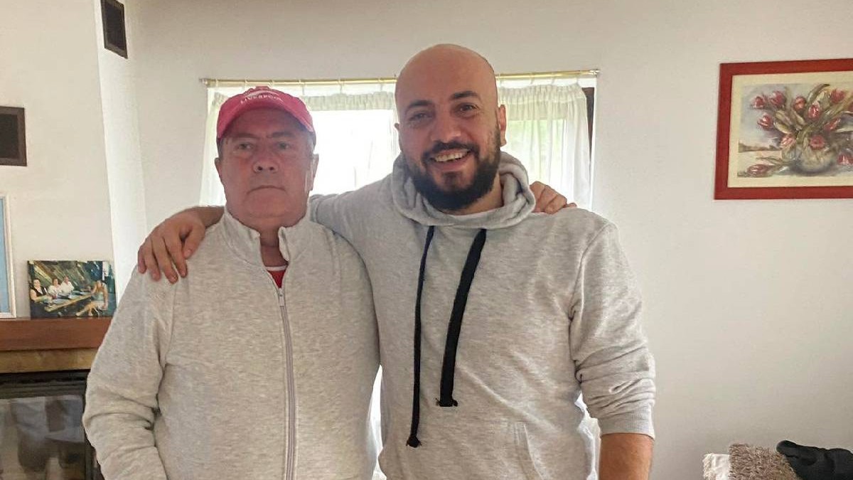 Marius Totolici (dreapta) alături de tatăl său