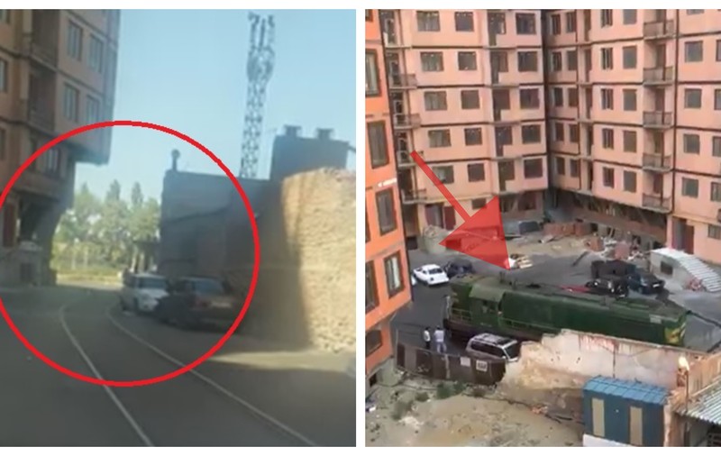 Construcția haotică a ajuns la un alt nivel în Rusia: trenul trece prin curtea cartierelor noi. Locuitorii fac haz de necaz: “Măcar avem gară la scară”
