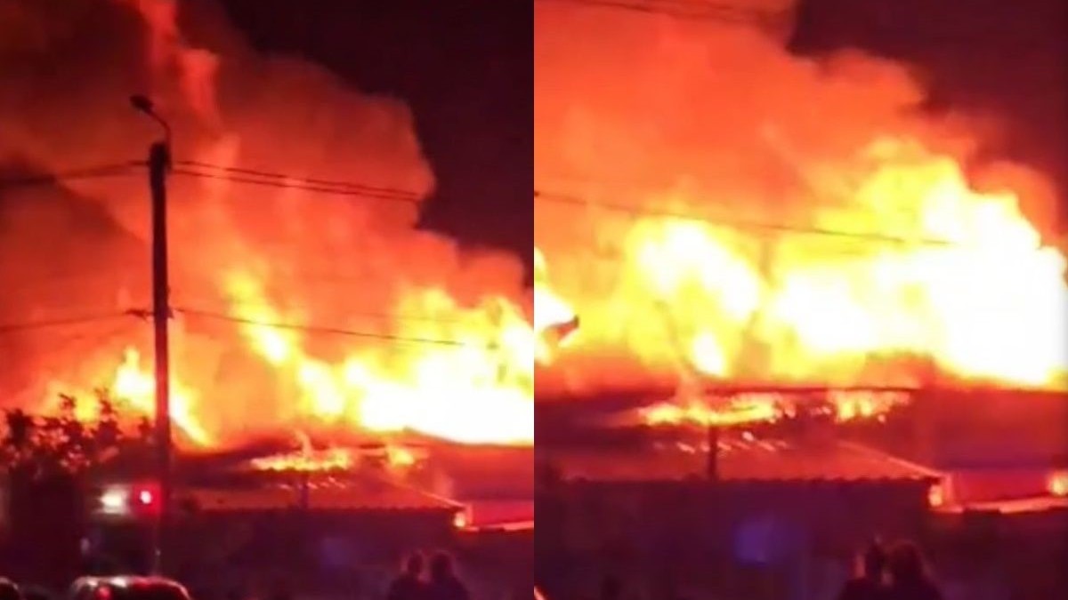 Incendiu violent la un complex de locuințe sociale din Săcălaz, lângă Timișoara un bărbat a murit strivit de tavan. Sursă foto: Colaj foto.