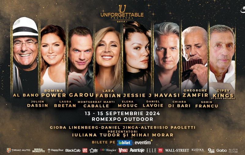 Unforgettable Festival aduce la București cei mai iubiți artiști ai tuturor timpurilor într-un maraton de duete unice în lume
