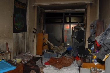 Casa în care locuiau persoanele traficate