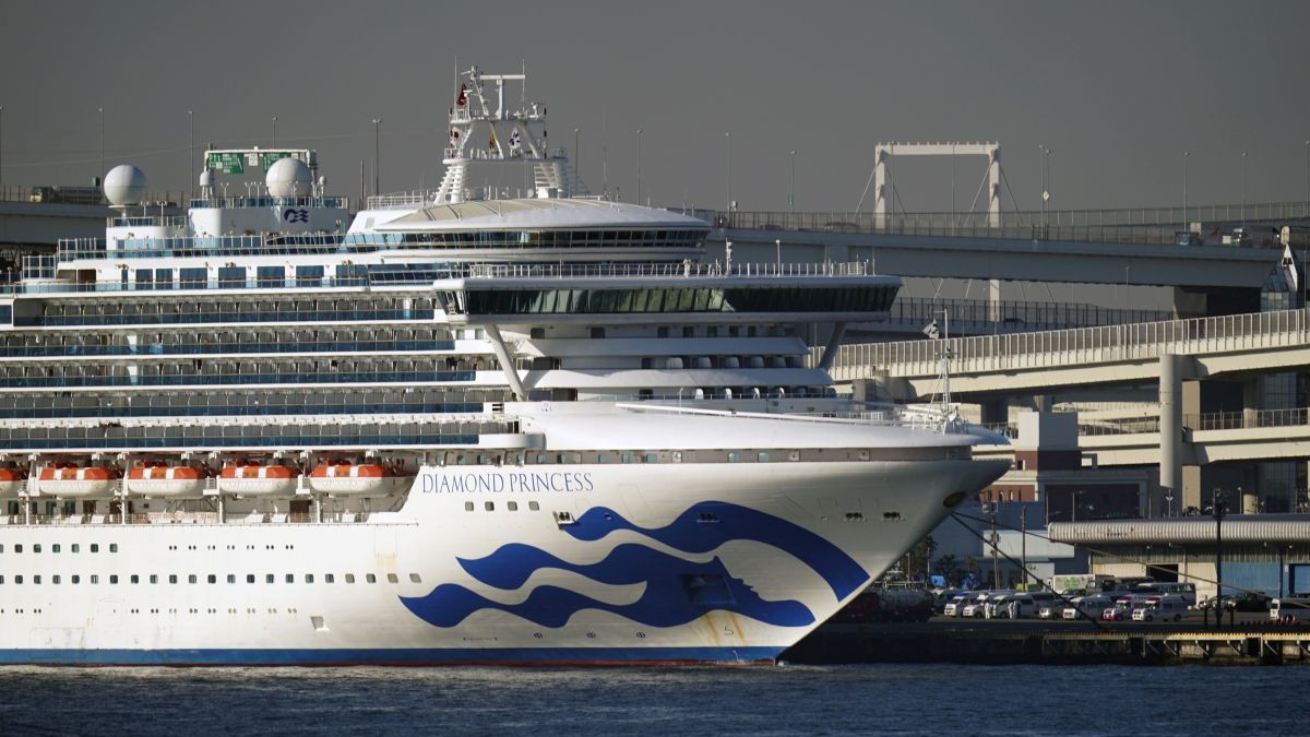 Nava Diamond Princess este andocată în Yokohama, Japonia FOTO: EPA