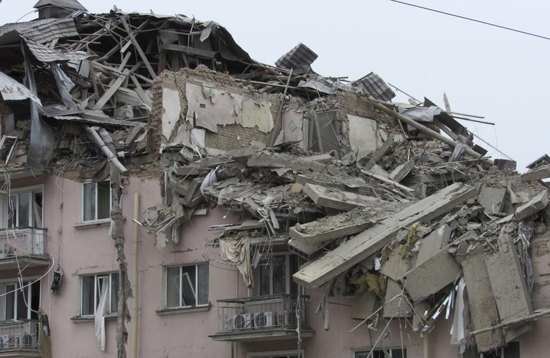 Hotelul Ucraina, clădire istorică din centrul Cernihivului, a fost bombardat