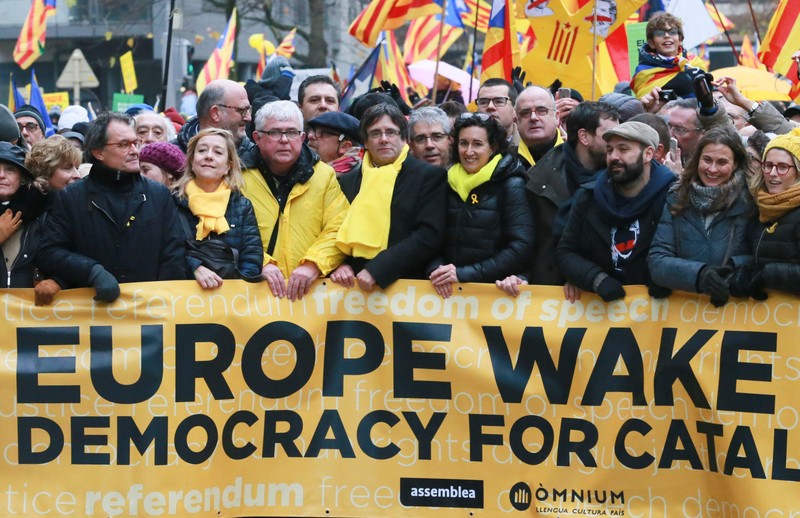 Peste 45.000 de catalani au protestat în Bruxelles