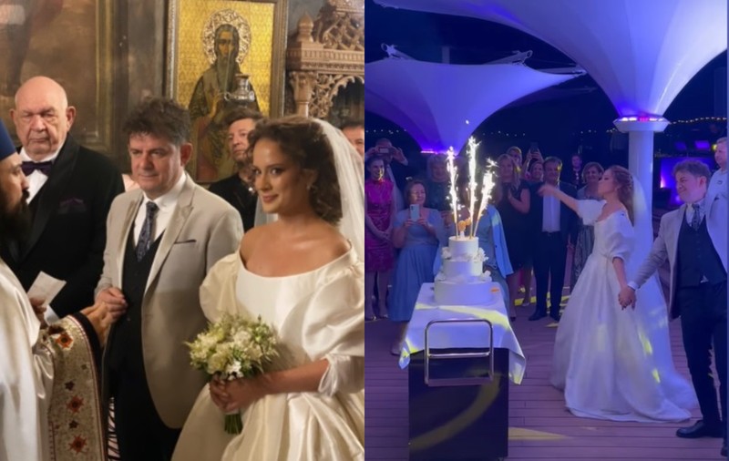 Vlad Zamfirescu s-a căsătorit religios cu Diana Roman. Primele imagini cu mireasa, care e mai tânără cu 17 ani decât mirele