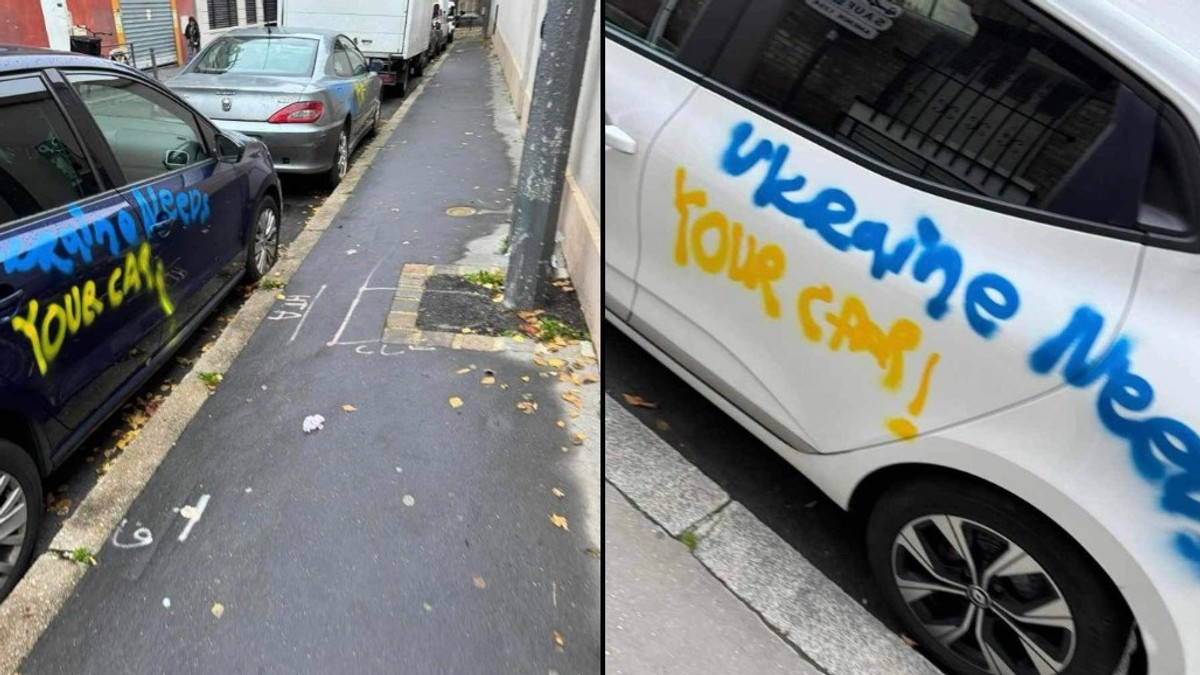 Zeci de mașini au fost vandalizate în cel puțin două orașe din Franța Captură X @KogutyakV
