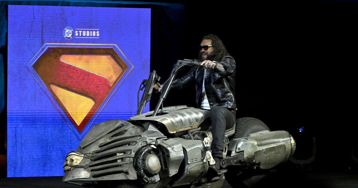 LAS VEGAS, NEVADA - APRIL 14: Jason Momoa speaks during CinemaCon 2026 - Warner Bros. Pictures invites you to “The Big Picture” a special presentation of its upcoming slate at The Dolby Colosseum at Caesars Palace during CinemaCon, the official convention of Cinema United, on April 14, 2026, in Las Vegas, Nevada. (Photo by David Becker/Getty Images for CinemaCon)