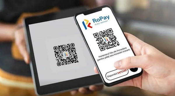  Plată instant RoPay prin scanare cod QR între telefoane mobile 