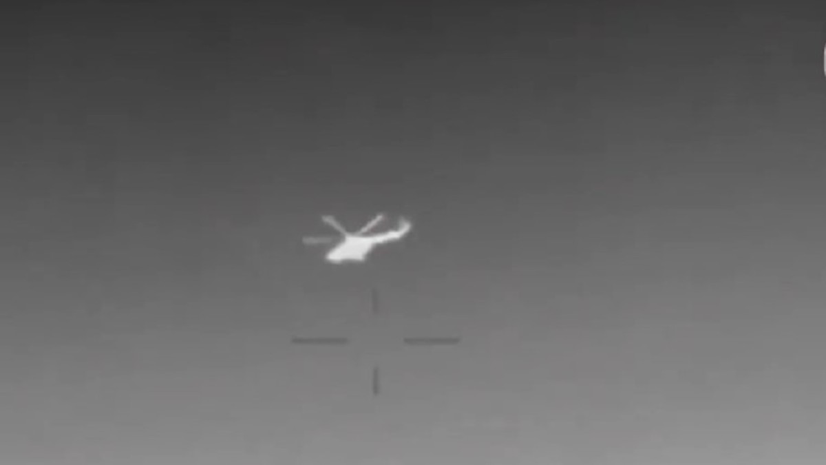 Imagine din momentul atacului asupra unui elicopter rusesc Captură X
