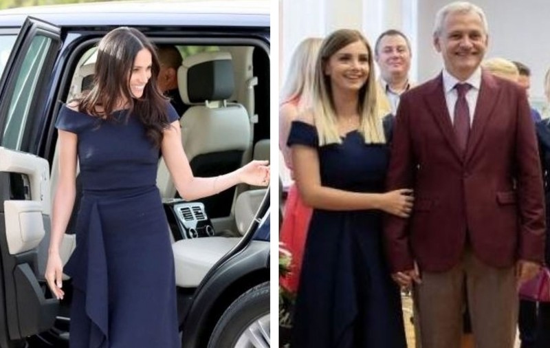 FOTO/ Irina Tănase, iubita lui Dragnea, ţinută ca a lui Meghan Markle. Rochia ducesei de Sussex costă 1.350 de lire