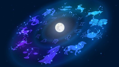 Semnele zodiacului cu luna în centru