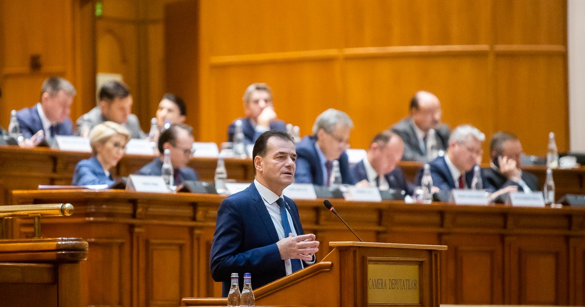 Guvernul Orban în Parlament. Foto: gov.ro