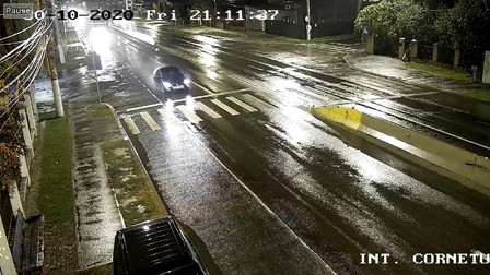 Imaginile camerelor de supraveghere video, la ieşirea din Bucureşti spre Ghimpaţi