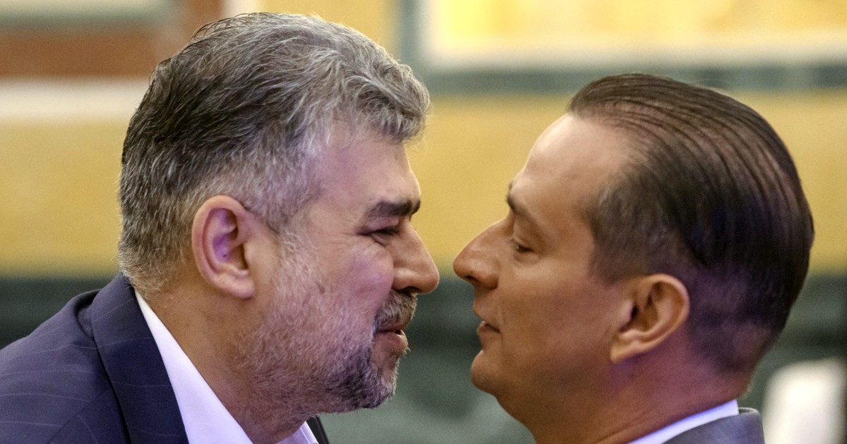 Fostul premier și președinte al PSD, Marcel Ciolacu, și Daniel Băluță, în august 2024