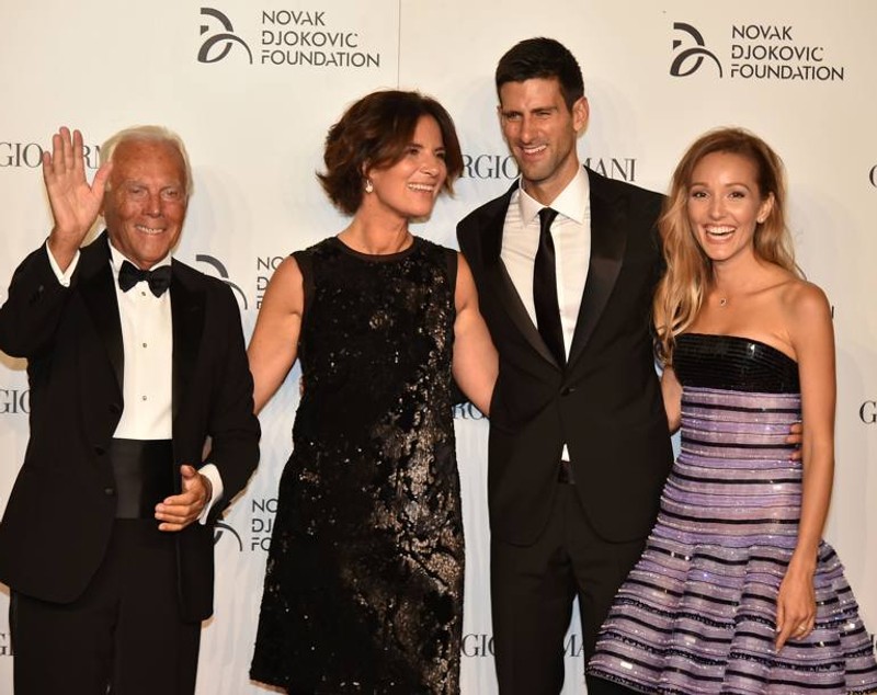 Tenis. Novak Djokovici a fost îmbrăcat la patru ace de Giorgio Armani! Nole și Serena vor face echipă pe teren / GALERIE FOTO