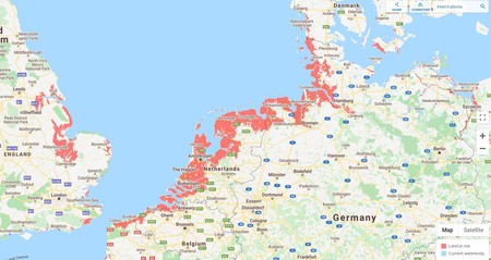 Coasta de vest a Europei, de la Calais până în Norvegia, în pericol de a fi inundată FOTO: Climate Central