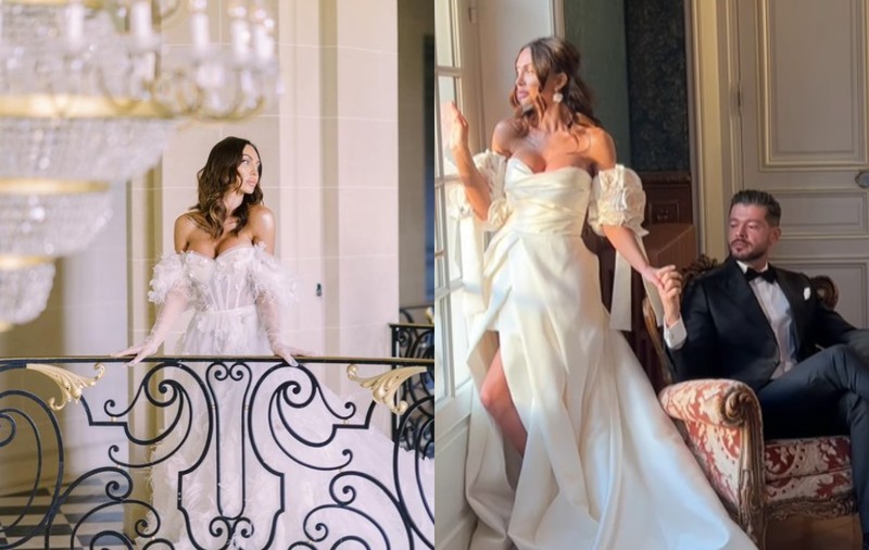 Imagini cu Victor Slav și Selina îmbrăcați în mire și mireasă. Ce spunea prezentatorul despre căsătoria cu iubita sa