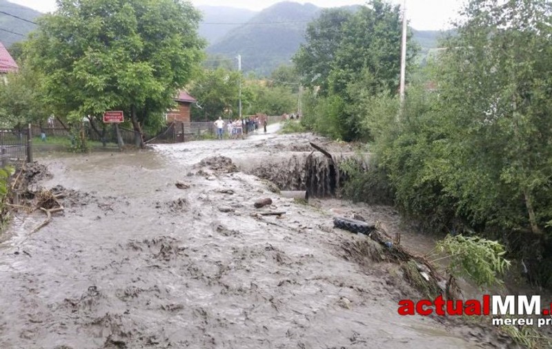Prăpăd la Borșa, după o rupere de nori! FOTO