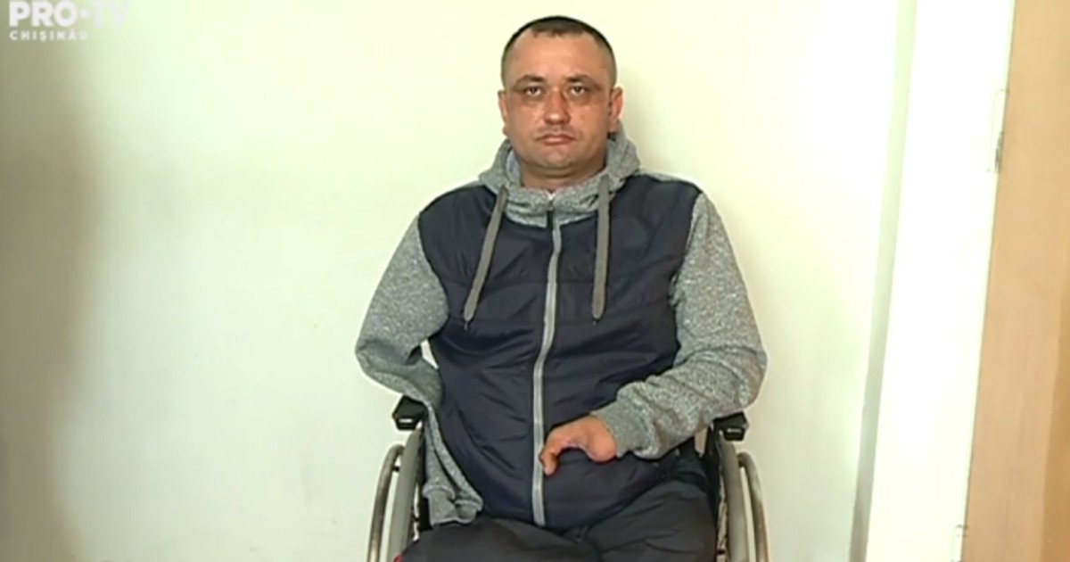 Un bărbat fără mâini și fără picioare ar fi bătut un polițist din Moldova