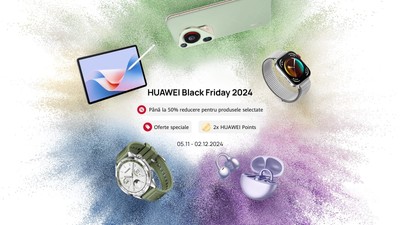 Black Friday 2024 la HUAWEI Store 3 Black Weekend-uri pline cu oferte, cele mai mici prețuri din piață pentru produse exclusive și discount pentru studenți