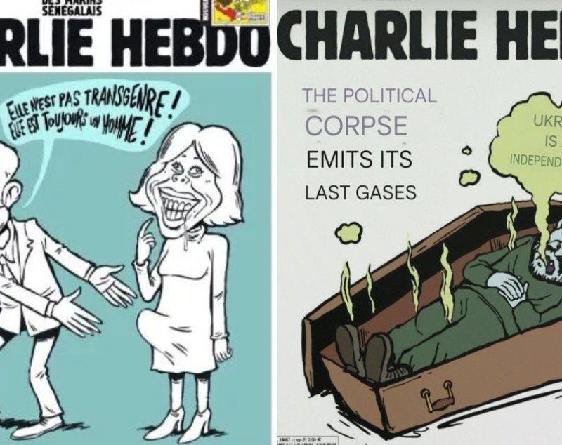 Coperți ale Charlie Hebdo care ironizează Ucraina: „Nu, Putin nu este noul director al revistei”