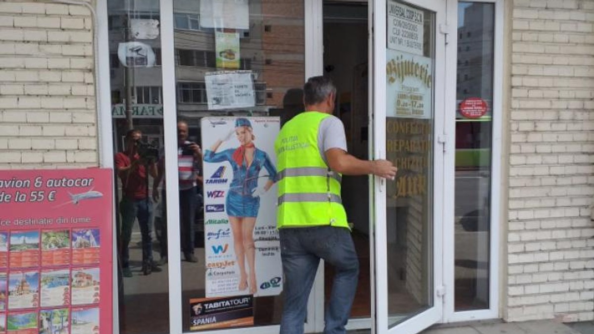 Jaf la un magazin de bijuterii din Brăila