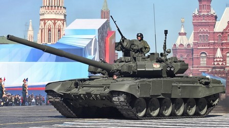 T90-M, la o defilare în Piața Roșie. Foto: Ministerul Rus al Apărării