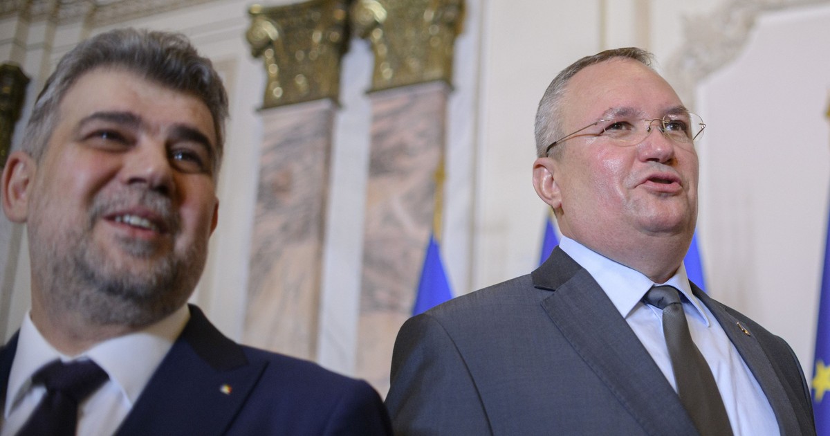Liderii PSD și PNL, Marcel Ciolacu și Nicolae Ciucă FOTO Hepta