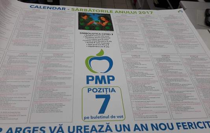 PMP Argeș a distribuit calendare religioase cu Adam și Eva. „E un tablou... și ăla prelucrat”