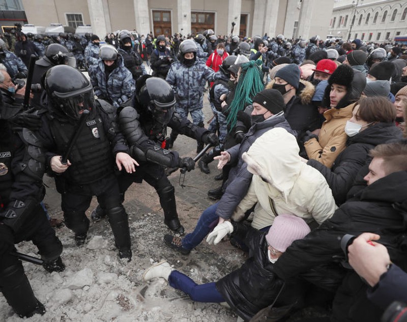 Mii de arestări în Rusia, în al doilea weekend cu proteste masive față de reținerea lui Alexei Navalnîi