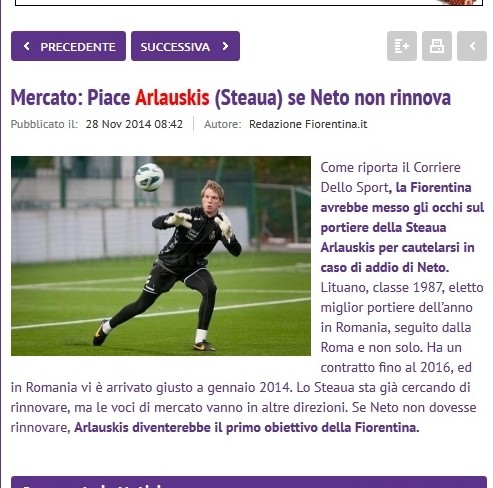 Anunţul italienilor despre Arlauskis