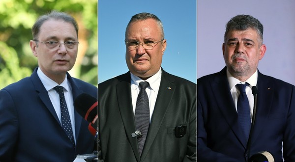 Luca Niculescu, Nicolae Ciucă, Marcel Ciolacu Sursa foto Dumitru Angelescu, Agerpres