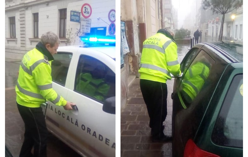 Polițist local din Oradea, fotografiat fără mască de protecție. Agentul, anchetat de superiori