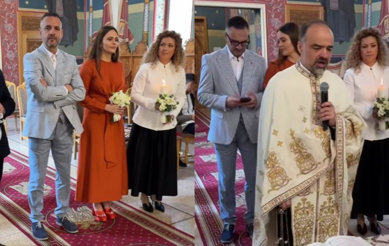 Mădălin Ionescu, gest controversat în biserică. A lăsat-o singură în fața altarului pe Cristina Șișcanu