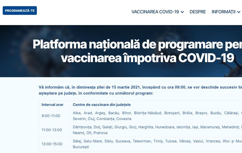 Probleme cu platforma de vaccinare, în ziua în care s-au deschis programările pentru etapa a III-a. Oamenii se plâng pe pagina oficială a autorităților. „Nu merge site-ul. Ioc. Nada. Zero”