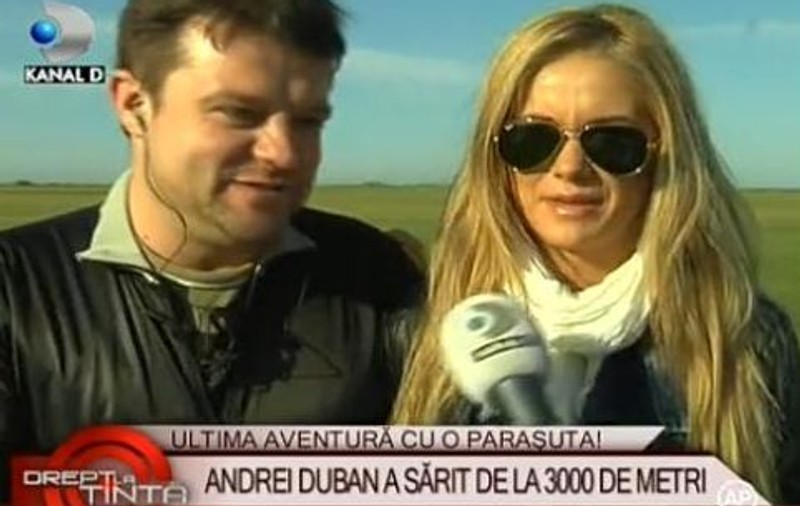 Andrei Duban a sărit cu paraşuta