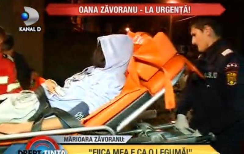 Imagini cu Oana Zăvornau, pe targă. Marioara, despre fiica ei: "Este ca o legumă"