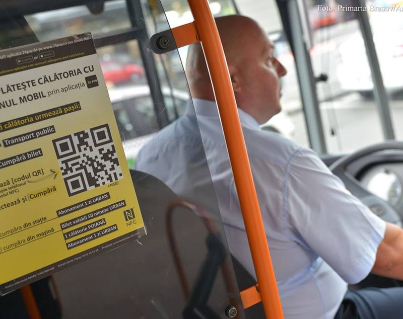 Biletele de autobuz în Brașov pot fi plătite și cu telefonul mobil
