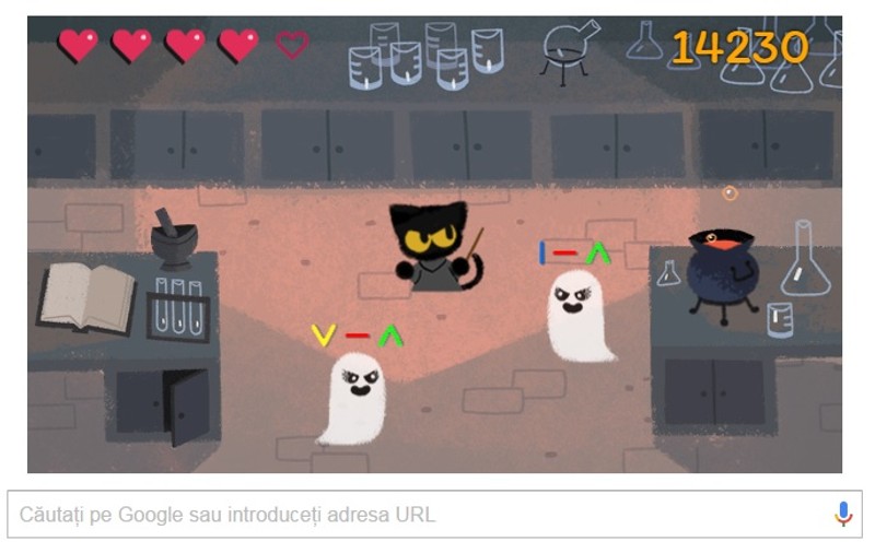 Joc de Halloween pe Google. Omoară toate fantomele!