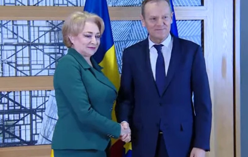 VIDEO | Președintele CE Donald Tusk a discutat cu premierul Viorica Dăncilă despre justiție. Detaliu ascuns de Guvernul României