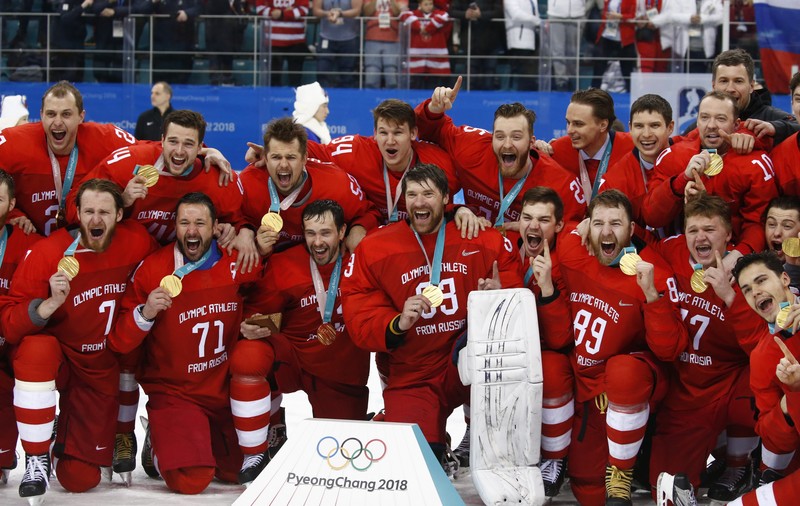 Rusia, campioană olimpică la hochei pe gheață la Jocurile Olimpice din 2018 după o pauză de 26 de ani! N-au avut voie să arate steagul!