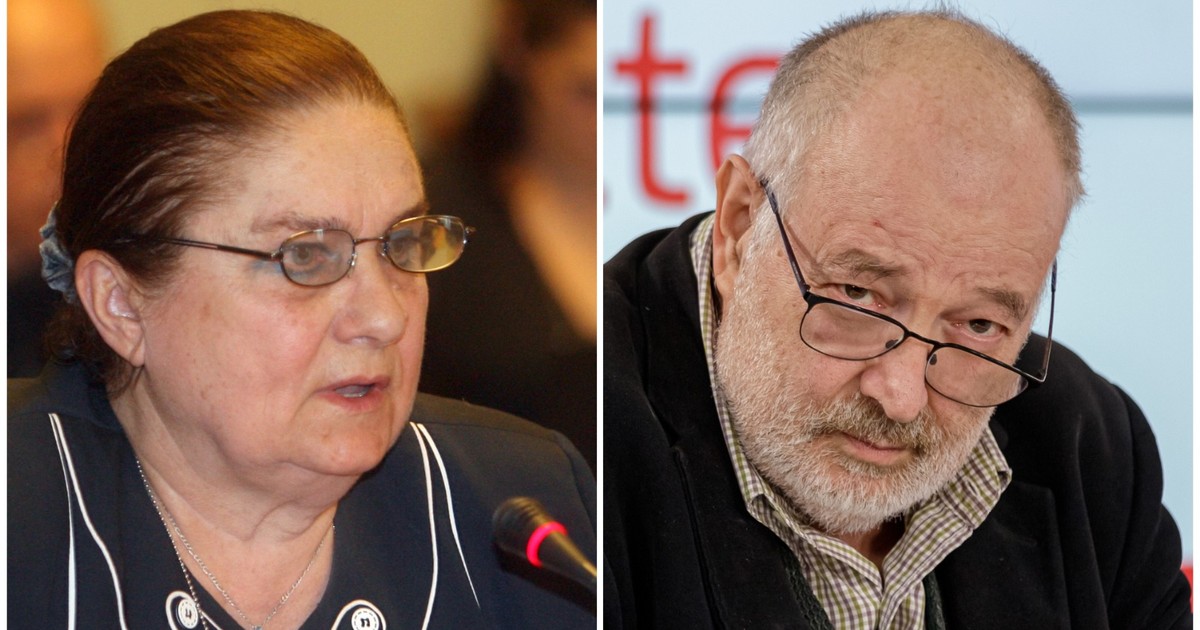 Lucia Hossu-Longin, realizatoarea ”Memorialului Durerii”, și istoricul Stelian Tănase