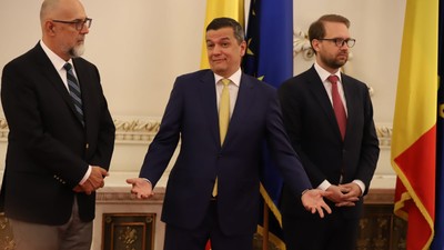 Sorin Grindeanu cu Dominic Fritz si Varujan Pambuccian FOTO Dumitru Angelescu