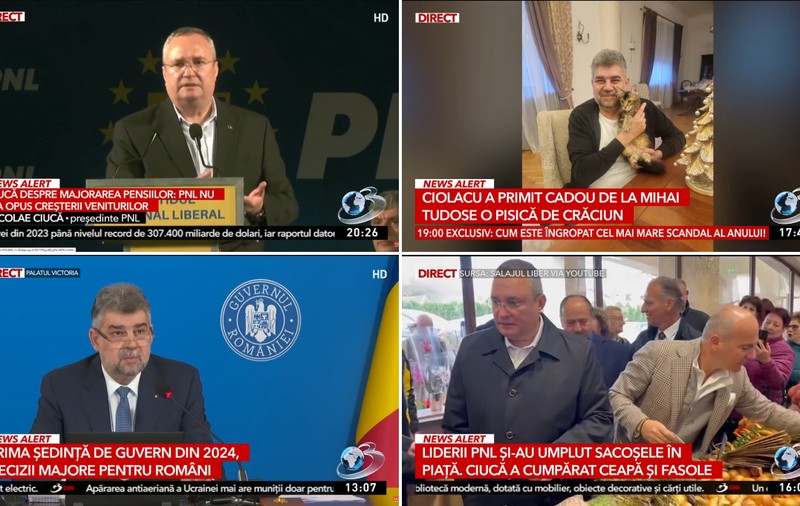 În 2023, televiziunile de știri au furnizat audiențe cu 18% mai mici pentru reclame față de anul precedent. Noroc cu banii de la Ciolacu și Ciucă