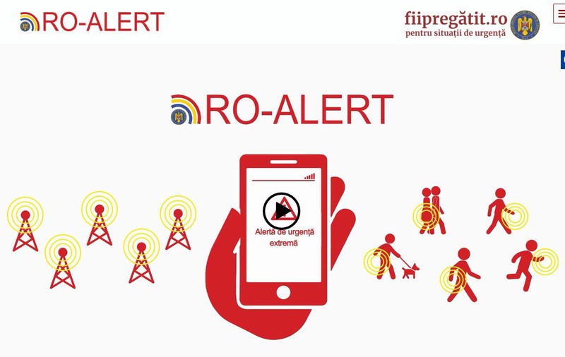 Portalul ro-alert.ro a fost lansat. Sistemul de avertizare a populației în situații de urgență va fi testat începând de luni