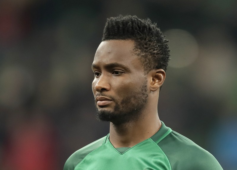 epa06329544 John Obi Mikel of Nigeria looks on before the international friendly soccer match between Argentina and Nigeria at the FK Krasnodar Stadium, in Krasnodar, Russia, 14 November 2017. EPA-EFE/YURI KOCHETKOV