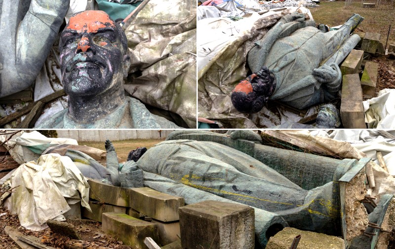 Am găsit statuia lui Lenin din București! Este păzită cu 15 câini într-o locație secretă, de frica hoților de fier vechi. „Nu poate fi topită, e o operă de artă”