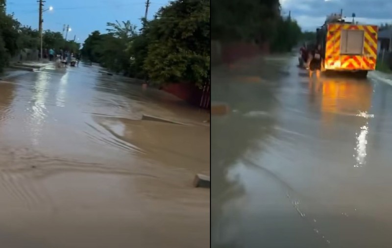 Inundații în Vrancea: 80 de persoane, dintre care 20 de copii, s-au autoevacuat după ce râul Slimnic a ieșit din matcă