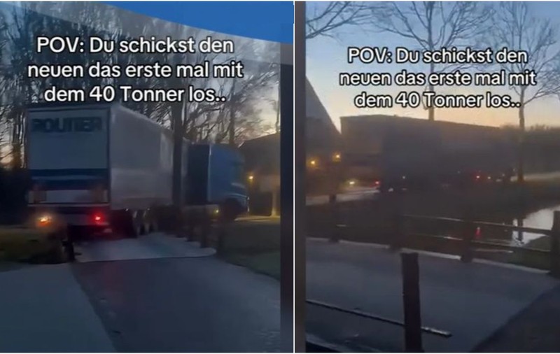 Șoferul român de TIR care a trecut cu 40 de tone peste un pod de biciclete și l-a distrus, în Olanda, apărat de angajator: „E foarte experimentat”