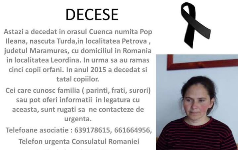 O româncă, mamă a cinci copii, a murit în Spania. MAE: Minorii sunt în grija statului spaniol din 2013